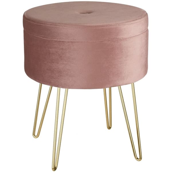 Sittpuff med förvaringsutrymme Ava - rosa