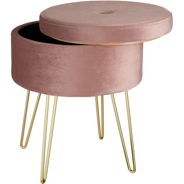 Sittpuff med förvaringsutrymme Ava - rosa