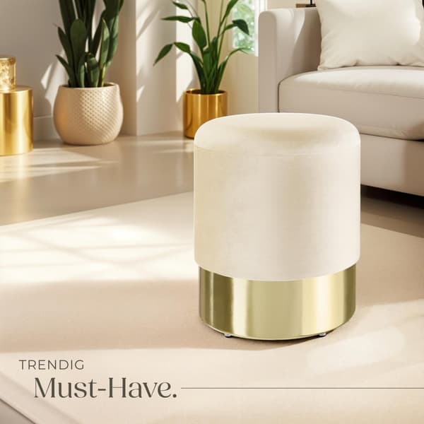 Sittpuff med förvaringsutrymme Sarina - creme