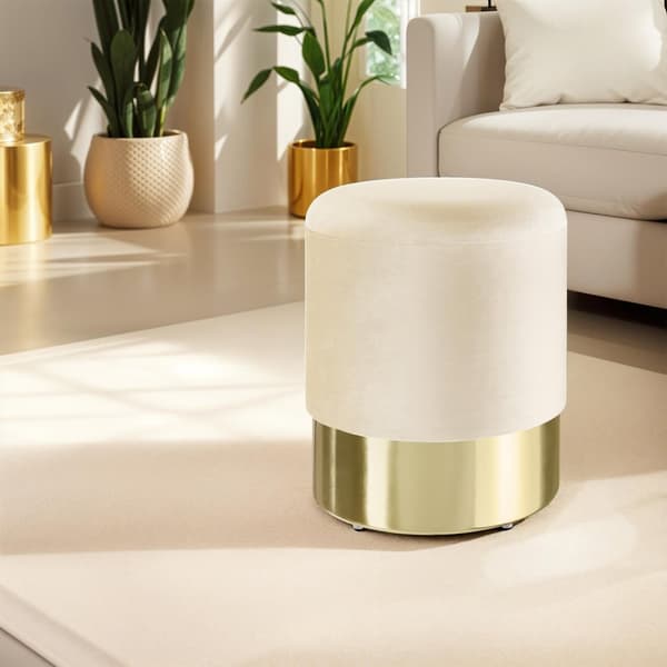 Sittpuff med förvaringsutrymme Sarina - creme