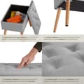 Miniatyrbild 4 av 11: Sittpall med förvaring Ranya, kapacitet för 300kg - ljusgrå