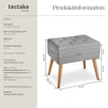 Miniatyrbild 6 av 11: Sittpall med förvaring Ranya, kapacitet för 300kg - ljusgrå