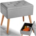 Miniatyrbild 1 av 11: Sittpall med förvaring Ranya, kapacitet för 300kg - ljusgrå