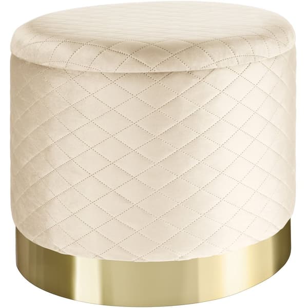 Skammel Coco med opbevaringsplads - creme