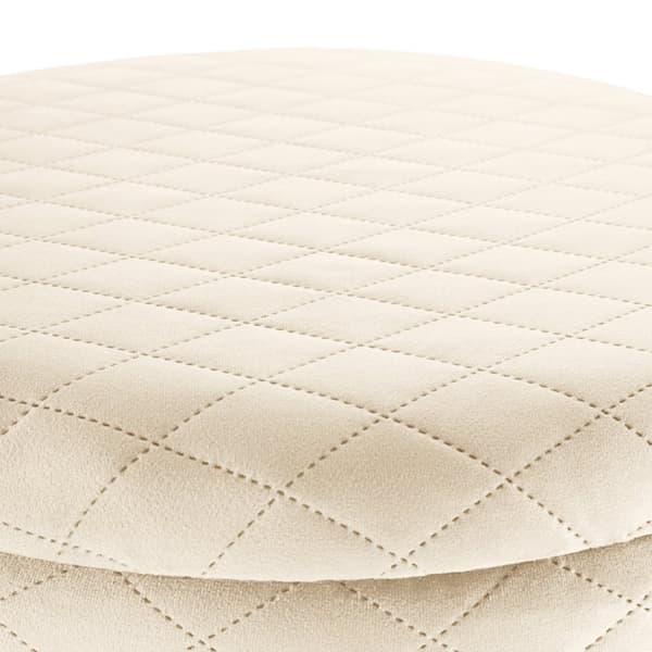 Skammel Coco med opbevaringsplads - creme