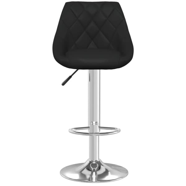 vidaXL Barstolar 2 st svart konstläder