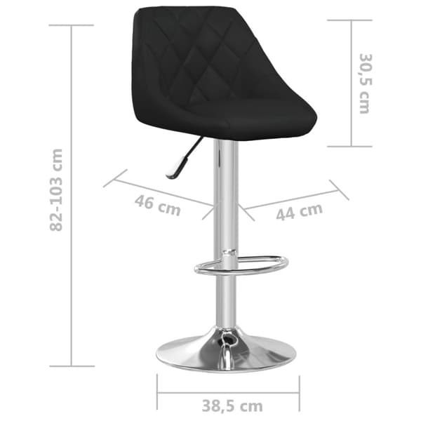 vidaXL Barstolar 2 st svart konstläder