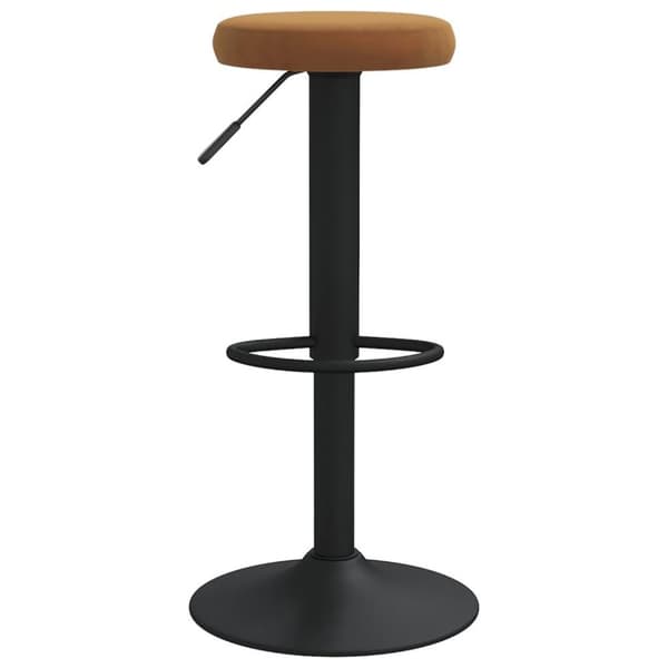vidaXL Barstolar 2 st brun sammet