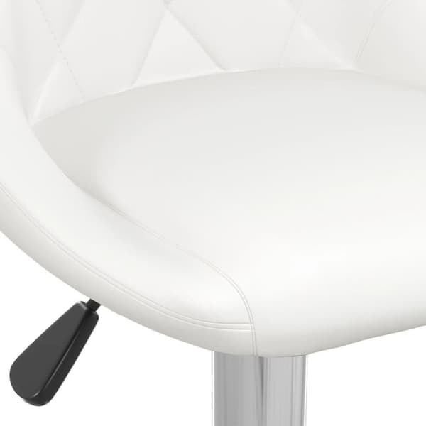 vidaXL Barstol vit konstläder
