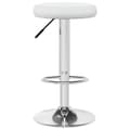 Miniatyrbilde 4 av 9: vidaXL Barstoler 2 stk hvit kunstig skinn