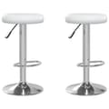Miniatyrbilde 2 av 9: vidaXL Barstoler 2 stk hvit kunstig skinn