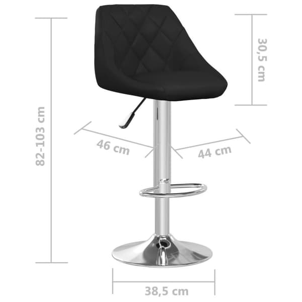vidaXL barstol kunstlæder sort