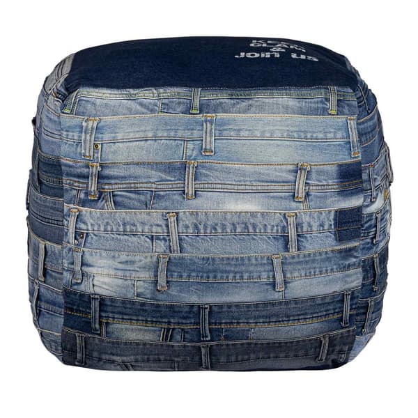 WOMO-DESIGN ottomanska ottomanska ottomanska ottomanska ottomanska jeans Pittsburgh pall ottomansk handgjord vardagsrumspuff 45 cm