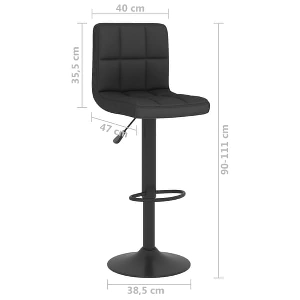 vidaXL barstole 2 stk. stof sort
