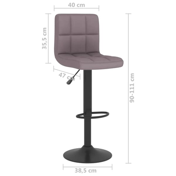 vidaXL Barstolar 2 st taupe tyg