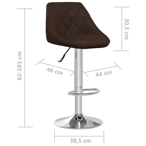vidaXL barstole 2 stk. kunstlæder brun