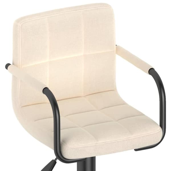 vidaXL barstole 2 stk. stof cremefarvet