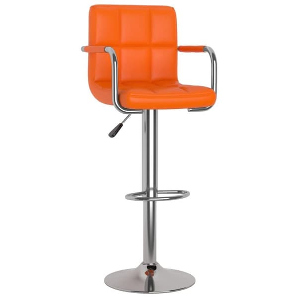 vidaXL barstole 2 stk. kunstlæder orange