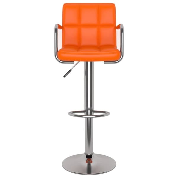 vidaXL barstole 2 stk. kunstlæder orange