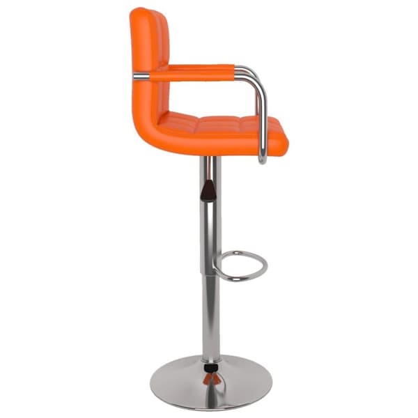 vidaXL barstole 2 stk. kunstlæder orange