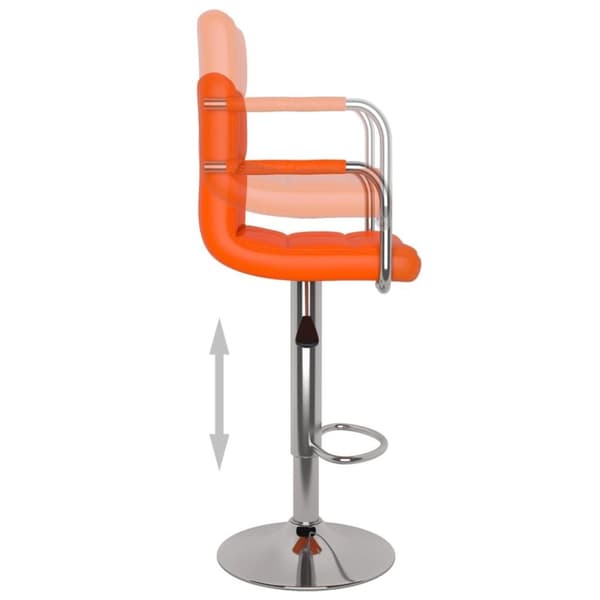 vidaXL barstole 2 stk. kunstlæder orange
