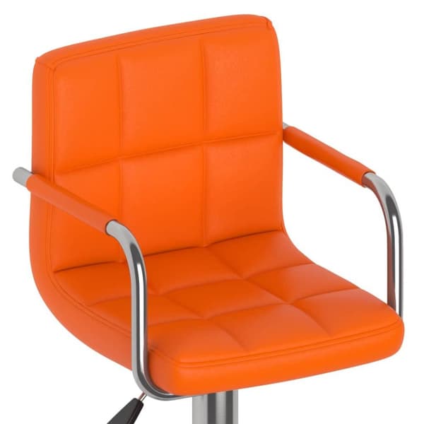 vidaXL barstole 2 stk. kunstlæder orange