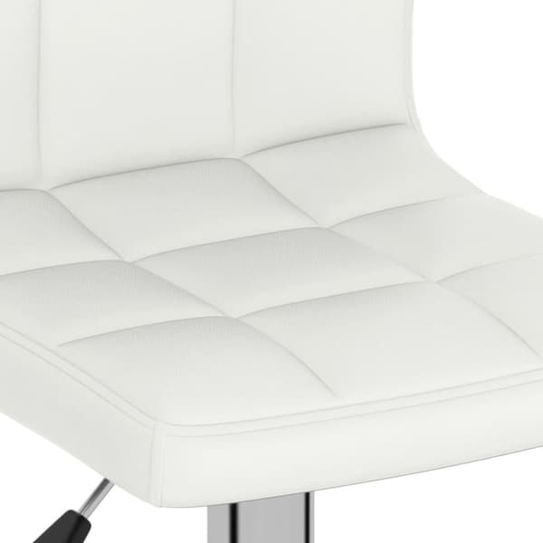 vidaXL Barstol vit konstläder