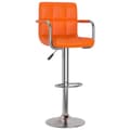 Miniatyrbild 4 av 11: vidaXL Barstolar 2 st orange konstläder
