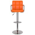 Miniatyrbild 5 av 11: vidaXL Barstolar 2 st orange konstläder
