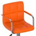 Miniatyrbild 9 av 11: vidaXL Barstolar 2 st orange konstläder