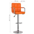Miniatyrbild 10 av 11: vidaXL Barstolar 2 st orange konstläder