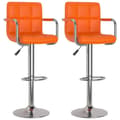 Miniatyrbild 1 av 11: vidaXL Barstolar 2 st orange konstläder