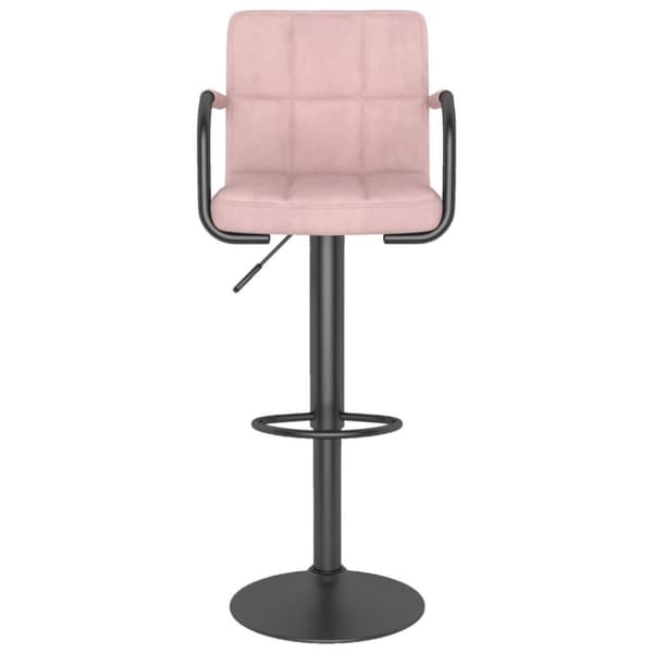 vidaXL Barstol rosa sammet