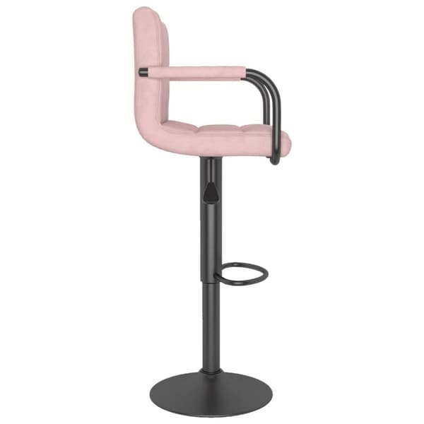 vidaXL Barstol rosa sammet