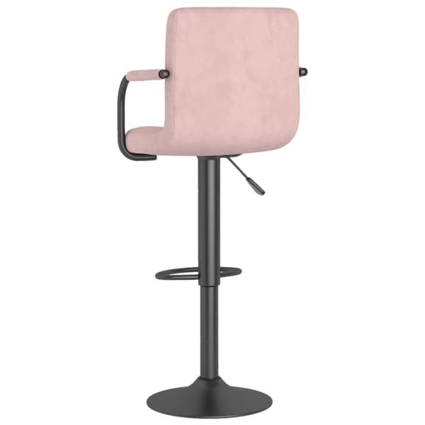 vidaXL Barstol rosa sammet
