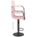 Miniatyrbild 6 av 10: vidaXL Barstol rosa sammet