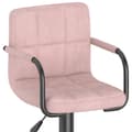 Miniatyrbild 7 av 10: vidaXL Barstol rosa sammet