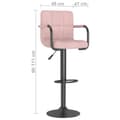 Miniatyrbild 8 av 10: vidaXL Barstol rosa sammet