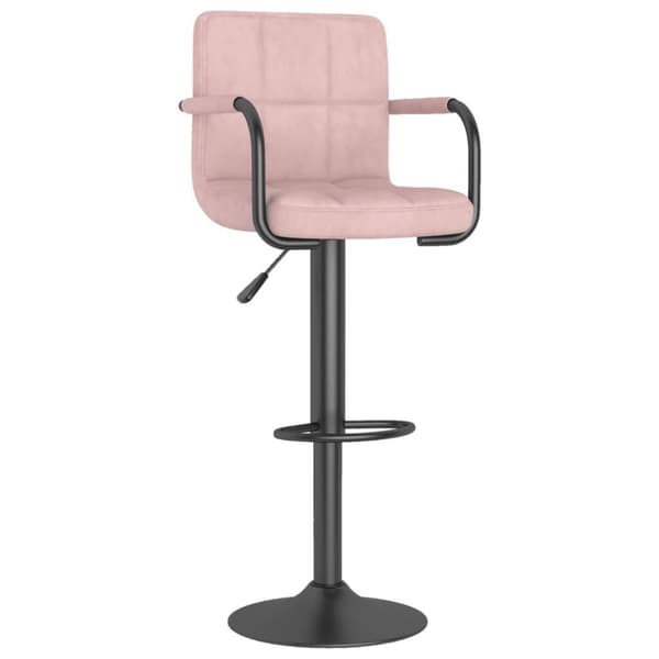 vidaXL Barstol rosa sammet
