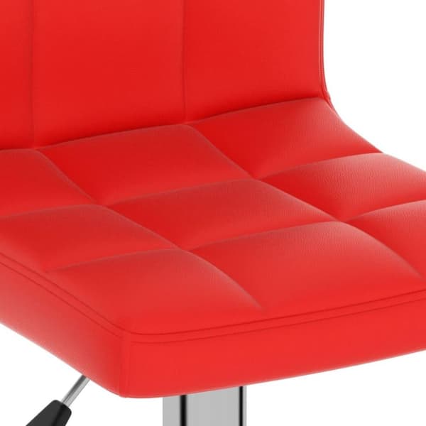 vidaXL Barstol röd konstläder