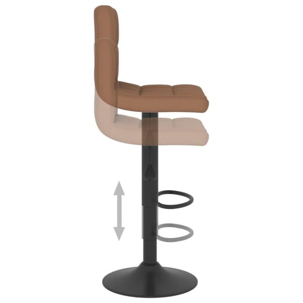 vidaXL barstole 2 stk. stof brun