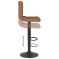 Miniatyrbillede 8 af 11: vidaXL barstole 2 stk. stof brun