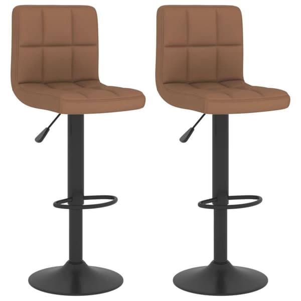 vidaXL barstole 2 stk. stof brun