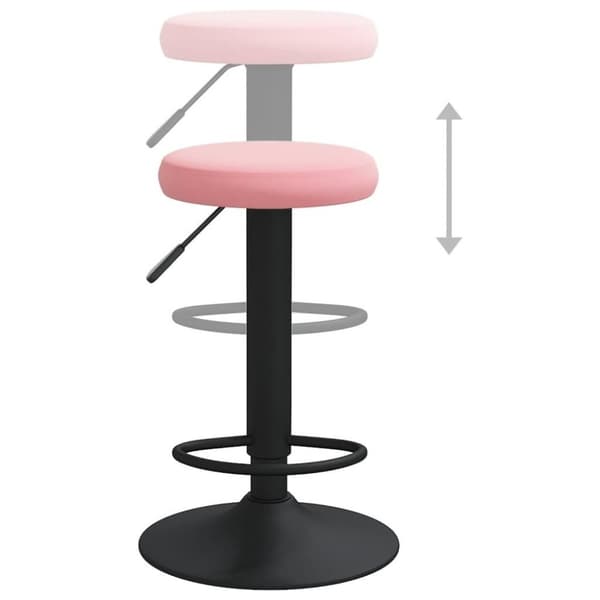 vidaXL barstole 2 stk. fløjl pink