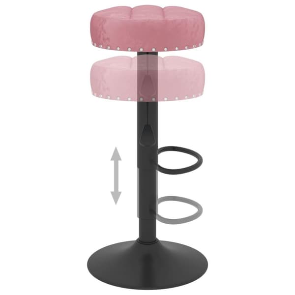 vidaXL barstole 2 stk. fløjl pink