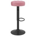 Miniatyrbild 5 av 10: vidaXL Barstolar 2 st rosa sammet
