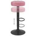 Miniatyrbild 7 av 10: vidaXL Barstolar 2 st rosa sammet