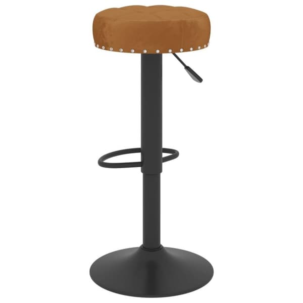 vidaXL Barstolar 2 st brun sammet