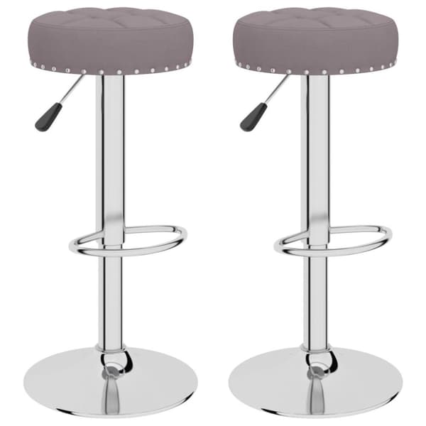 vidaXL Barstolar 2 st taupe tyg