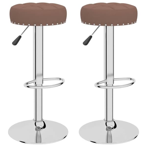 vidaXL barstole 2 stk. stof brun